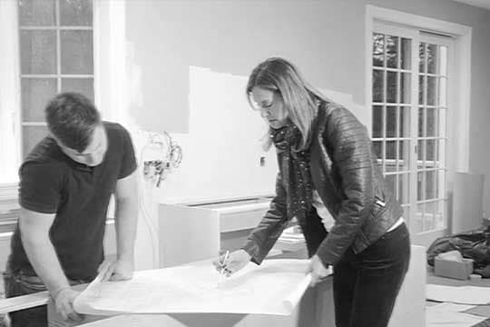 black-and-white-turnkey interior designer on site