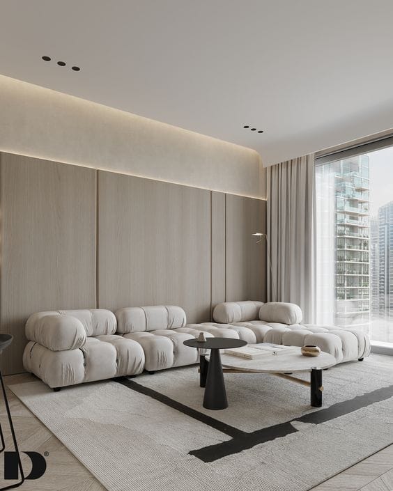 модерен дизајн на дневна соба